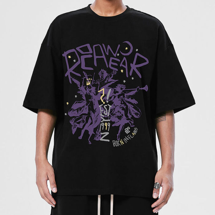 Customized War Themed Vintage Streetwear - 230GSM Heavyweight Cotton Oversized Short Sleeve T-Shirt