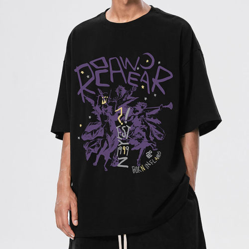 Customized War Themed Vintage Streetwear - 230GSM Heavyweight Cotton Oversized Short Sleeve T-Shirt