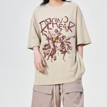 Customized War Themed Vintage Streetwear - 230GSM Heavyweight Cotton Oversized Short Sleeve T-Shirt