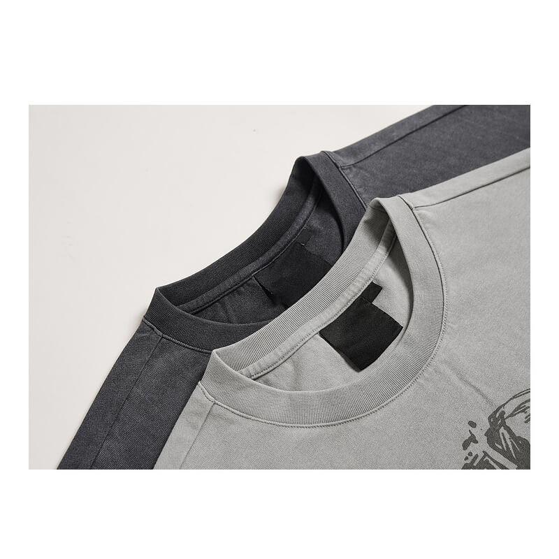 230GSM Heavyweight Cotton Oversized Short Sleeve T-Shirt Details 
