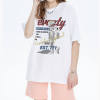 Customized Robot Print Vintage Streetwear - 190GSM Cotton Trendy Oversized Short Sleeve T-Shirt