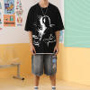 Customized Demon Themed Anime Printed Streetwear - 190GSM Cotton Oversized Short Sleeve T-Shirt