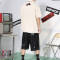 Customized Tech Elements Series Streetwear - 190GSM Cotton Oversized Short Sleeve T-Shirt Men's