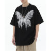 Customized Butterfly Print Oversized Short Sleeve T-shirt - 260GSM Heavyweight Cotton Streetwear