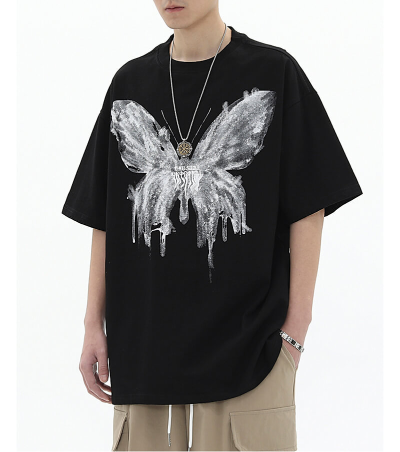 Customized Butterfly Print Short Sleeve T-Shirt Introduction