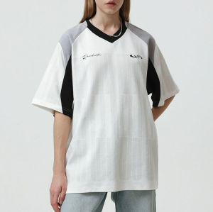 Manufacture Custom Color Blocking Streetwear - 250GSM Heavyweight Oversized Short Sleeve T-Shirt Men