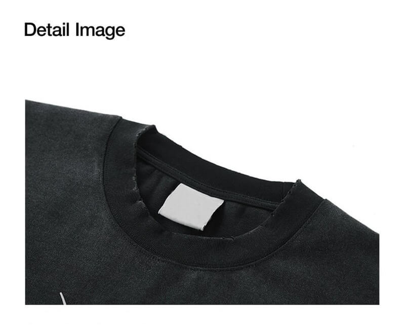 325GSM Heavyweight Cotton Oversized Short Sleeve T-Shirt Details 