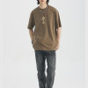 Custom Cross Printed T-shirt - 230GSM Heavyweight Cotton Smoke Cross Oversized Short Sleeve T-Shirt