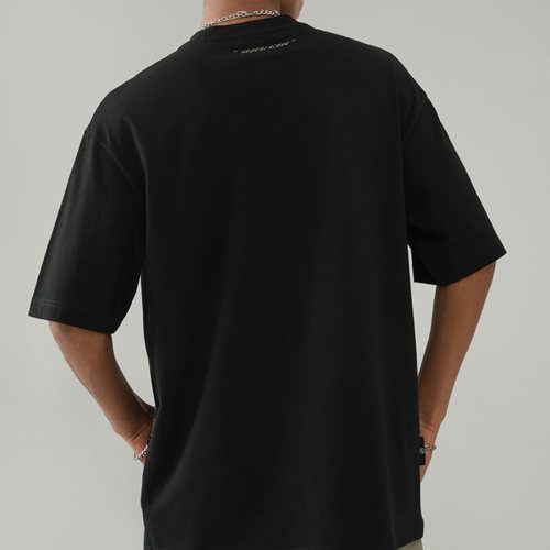 Custom Personalized Printed Streetwear - 230GSM Trendy Letter Print Oversized Short Sleeve T-Shirt