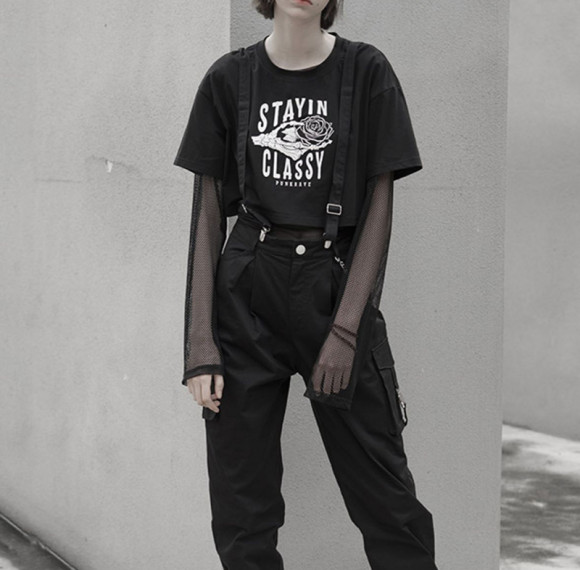 Customized Personalized Skull Rose Print Streetwear - 190GSM Punk Slim Fit Short Sleeve T-Shirt