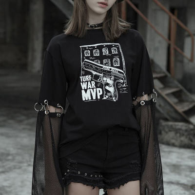 Customized Punk Style Ladies Streetwear - 190GSM Personalized Slim Fit Short Sleeve T-Shirt Women