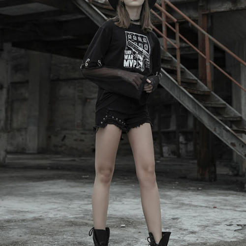 Customized Punk Style Ladies Streetwear - 190GSM Personalized Slim Fit Short Sleeve T-Shirt Women