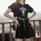 Customized Cherub Devil Print Streetwear - 190GSM Punk Style Slim Fit Short Sleeve T-Shirt Women