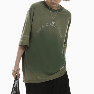 Customized Personalized Printed Streetwear - 230GSM Gradient Oversized Short Sleeve T-Shirt Men