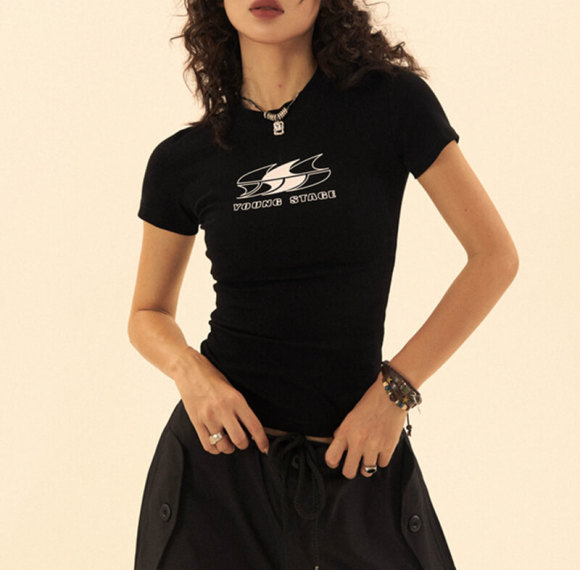 Custom Personalized Printed Streetwear - 190GSM Cotton Skinny Fit Short Sleeve Vintage T-Shirt Women