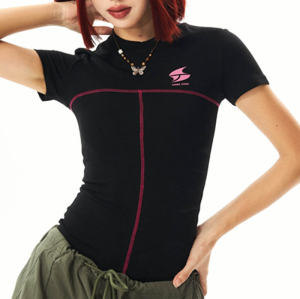 Personalized Printed Women's Streetwear - 180GSM Cotton Skinny Fit Short Sleeve T-Shirt Women