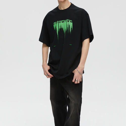 Custom Personalized Pattern Streetwear - 230GSM Heavyweight Puff Print Oversized Short Sleeve T-Shirt