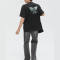 Custom Birds Print Vintage Washed Streetwear - 230GSM Heavyweight Cotton Oversized Short Sleeve T-Shirt