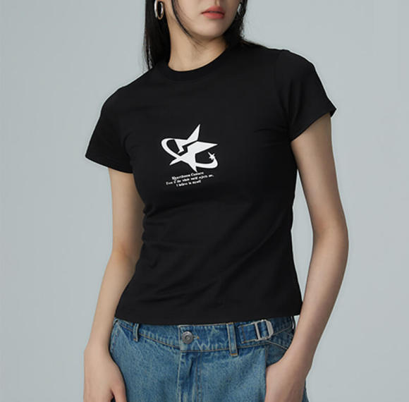 Personalized Pattern Printed Streetwear - Simple Slim Short Short Sleeve Women's T-Shirt