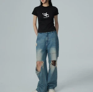 Personalized Pattern Printed Streetwear - Simple Slim Short Short Sleeve Women's T-Shirt