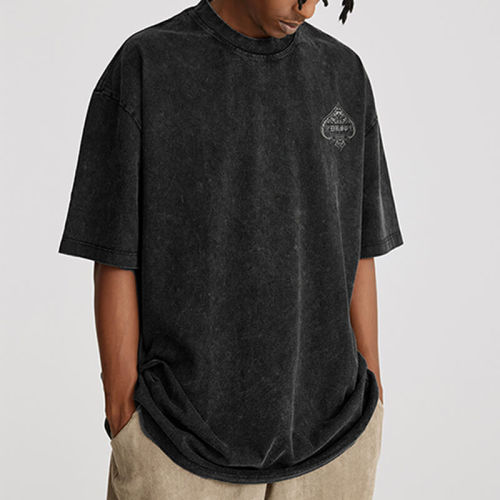Custom Mystery Symbol Printed Streetwear - 260GSM Cotton Screen Print Oversized Short Sleeve T-Shirt