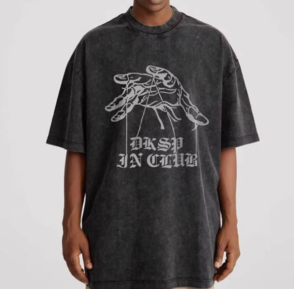 Custom Personalized Printed Streetwear - 260GSM Heavyweight Cotton Screen Printed Oversized Short Sleeve T-Shirt