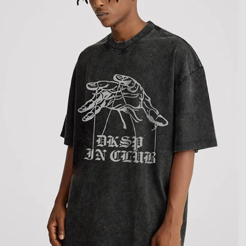 Custom Personalized Printed Streetwear - 260GSM Heavyweight Cotton Screen Printed Oversized Short Sleeve T-Shirt