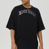 Custom Gothic Font Printed T-Shirt - 250GSM Heavyweight Cotton Oversized Short Sleeve T-Shirt Men