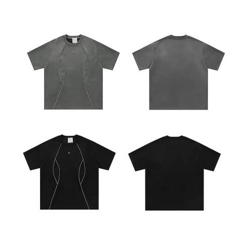 Custom Suede Rivet Streetwear - 280GSM Heavyweight Cotton Oversized Short Sleeve T-Shirt Men