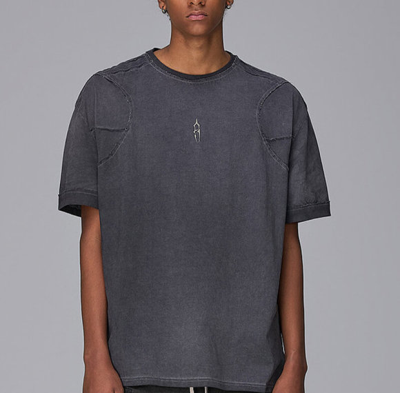 Customized Personalized Streetwear - 260GSM Cotton Patchwork Washed Boxy Fit Vintage T-Shirt