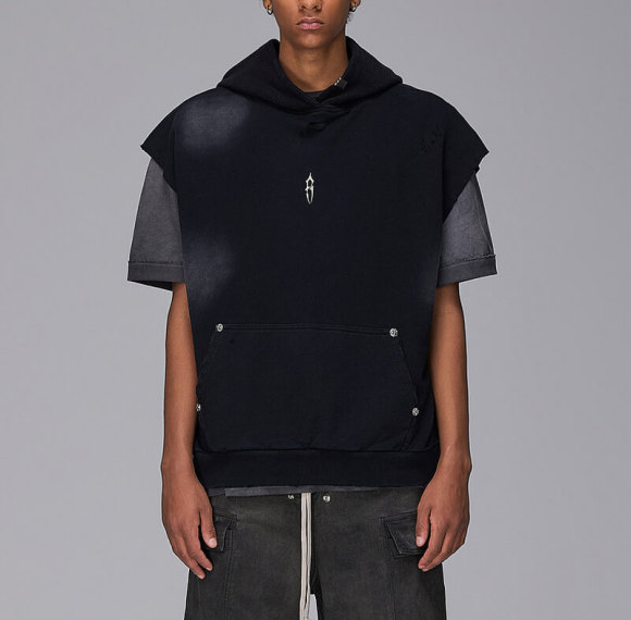 Customized Personalized Streetwear - 300GSM Cotton Washed Rivet Box Fit Vintage Sleeveless T-Shirt