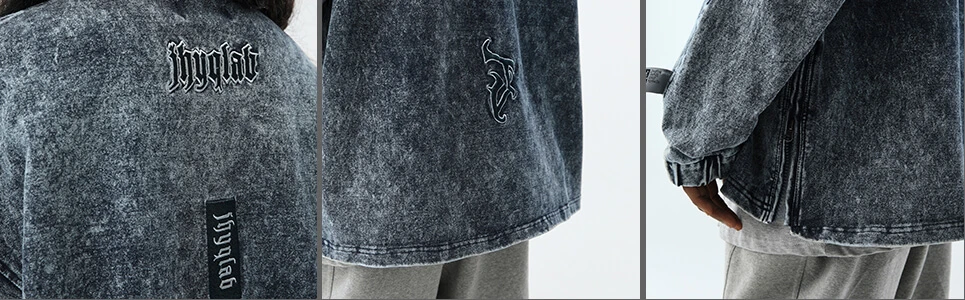 CUS2312A047 Streetwear Denim Jacket Features
