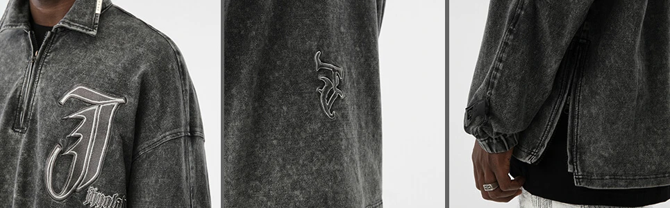 CUS2312A047 Streetwear Denim Jacket Features