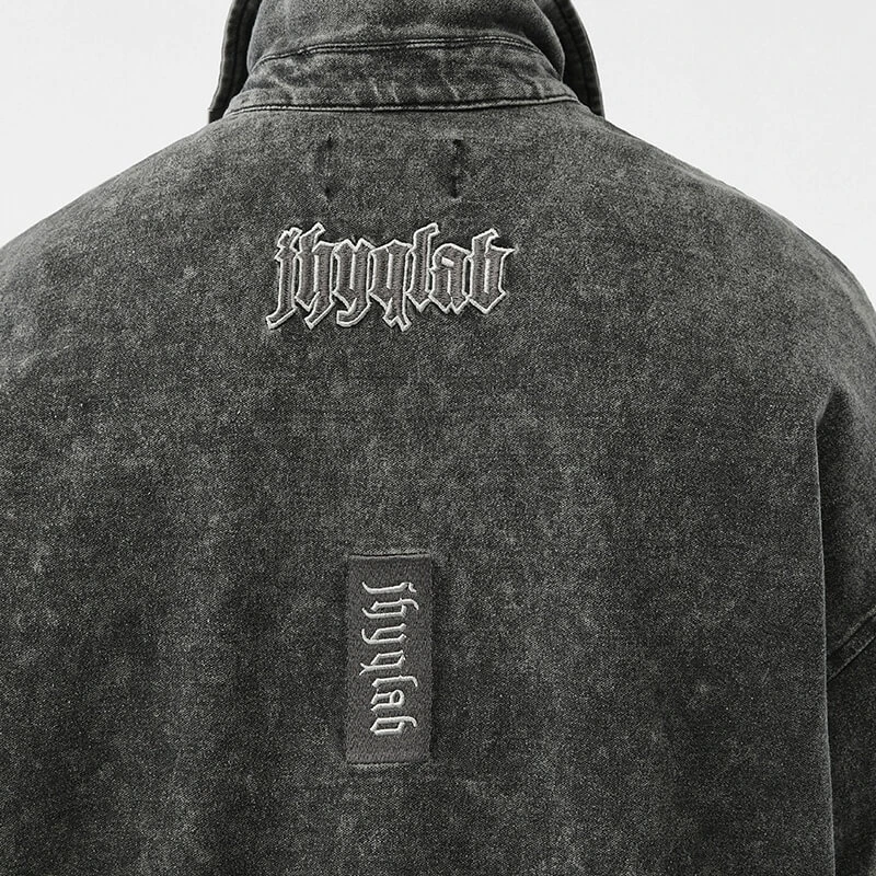 CUS2312A047 Streetwear Denim Jacket Detailed Display