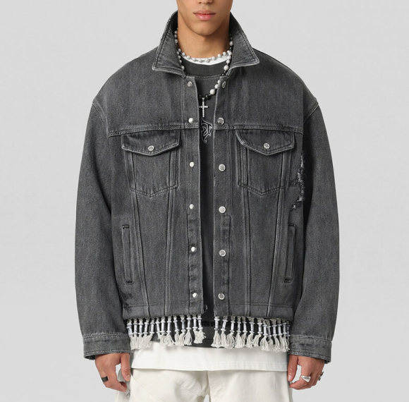 Custom Workwear Denim Jacket Men | Twill Denim, 100% Cotton, Oversized Fit Streetwear Jacket