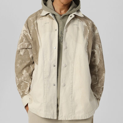 Custom Vintage Workwear Denim Jacket | Twill Denim, 100% Cotton, Oversized Fit | Dark Style Streetwear Jacket