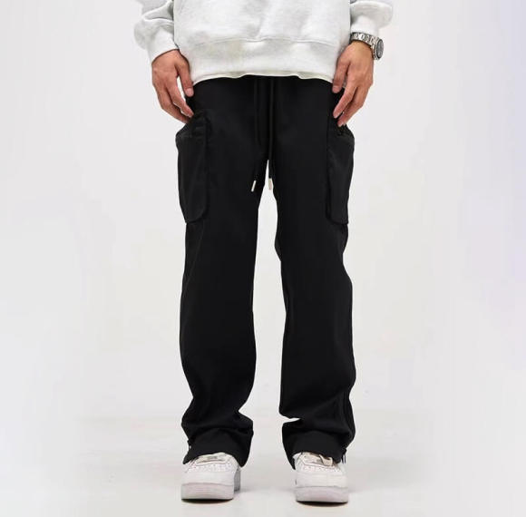 Custom Dark Street Style Cargo Pants | 97% Cotton 3% Spandex, Nylon, Loose Fit High Street Style Cargo Pants