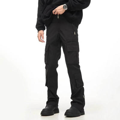 Custom Vintage Dark Urban Techwear Cargo Pants | 100% Polyester, Nylon, Loose Fit High Street Style Cargo Pants