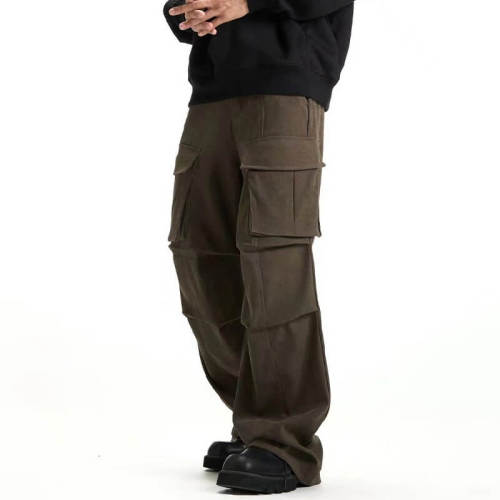 Custom Vintage Dark Urban Techwear Cargo Pants | 100% Polyester, Nylon, Loose Fit High Street Style Cargo Pants