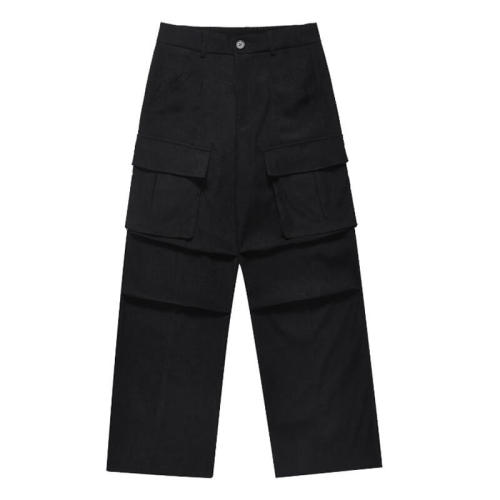 Custom Vintage Dark Urban Techwear Cargo Pants | 100% Polyester, Nylon, Loose Fit High Street Style Cargo Pants