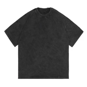 Individuelles dunkles T-Shirt mit Skelettelement | 230 g/m², 100 % Baumwolle, T-Shirt im Streetstyle mit übergroßer Passform | Unterstützt OEM und ODM