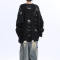 Custom Vintage Streetwear Sweater | Wool Fabric, Round Neck, Off-shoulder Sleeves, Oversized High Street Dark Style Sweater