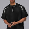 Custom Mystery Symbols Wash Streetwear T-shirt | 240GSM, 100% Cotton, Oversized Fit Dark Street Style T-shirt