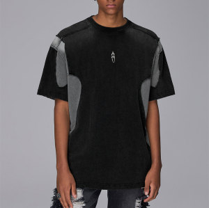 Custom Mystery Symbols Dark Wash T-shirt | 240GSM, 100% Cotton, Oversized Fit Street Style Sleeveless T-shirt