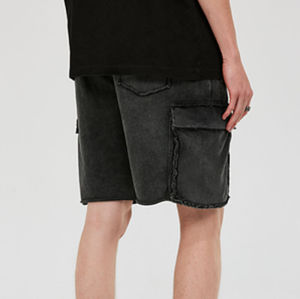 Custom Street Style Washed Shorts｜100% Cotton, Loose Straight Fit Casual Style Shorts