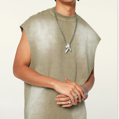 Custom Street Washed Vintage Tank Tops | 310GSM, 100% Cotton, Oversized Fit Street Style Sleeveless T-shirt