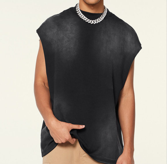 Custom Street Washed Vintage Tank Tops | 310GSM, 100% Cotton, Oversized Fit Street Style Sleeveless T-shirt