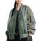 Custom Dark Streetwear Splicing Cotton Coats | Imitation Silk Cotton, 100% Polyamide, Oversized Fit Aviator Jacket