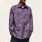 Custom Vintage Street Style PU Leather Long Sleeve Shirt | 760GSM, 100% Cotton, Oversized Fit Dark Style Shirt