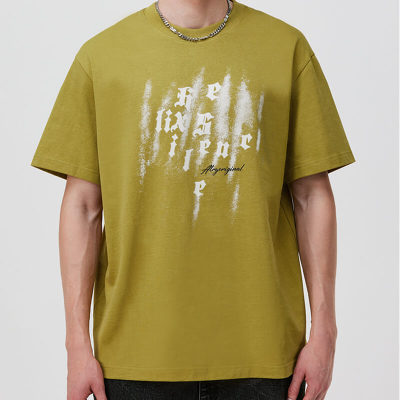 Customized Thick Panel Printed Washed T-Shirt | 270GSM, 100% Cotton, Oversized Fit Dark Street Style T-Shirt